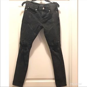 Pacsun acid washed skinny moto ripped jeans